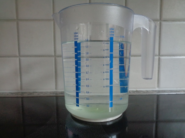 1.2 liters of water