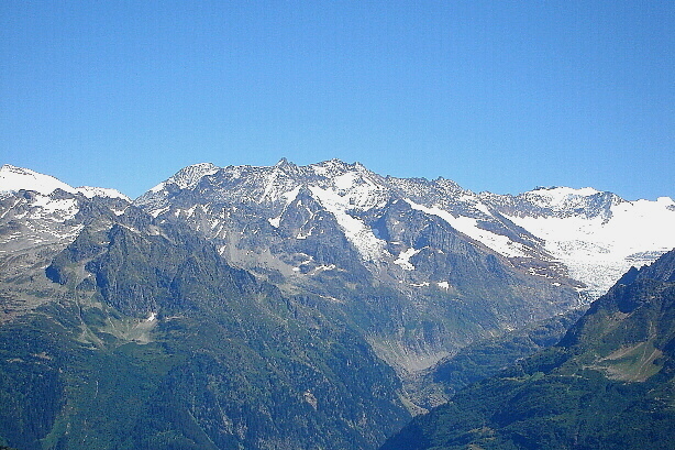 Gwächtenhorn (3420m), Hinter Tierberg (3447m), Trift glacier, Dammastock (3630m)