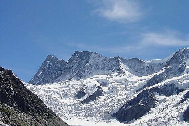 Finsteraarhorn (4272m) and Agassizhorn (3946m)