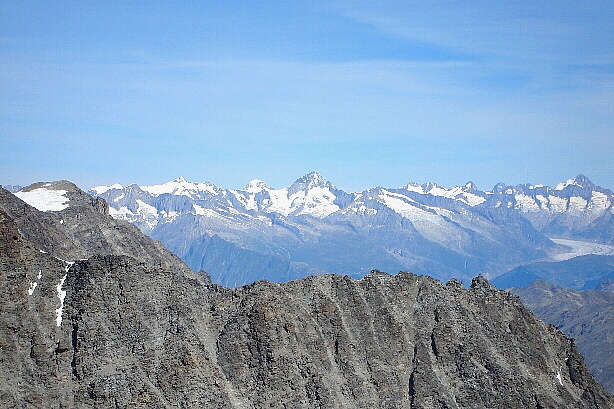 Jungfrau, Aletschhorn, Grosser Aletschgletscher, Wannenhorn, Finsteraarhorn