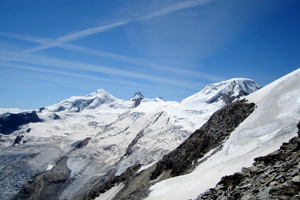 Allalinhorn (4027m), Rimpfischhorn (4199m), Alphubel (4206m)