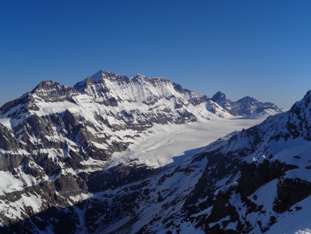 Fründenhorn (3369m), Blüemlisalp (3660m), Kander glacier