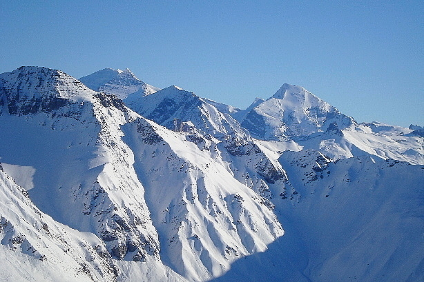 Altels (3624m), Balmhorn (3699m), Gsür (2708m), Rinderhorn (3448m)