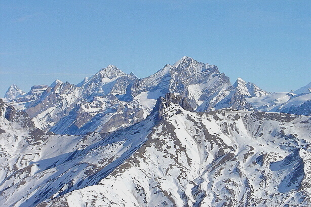 Eiger (3970m), Blüemlisalp (3660m), Doldenhorn (3638m)