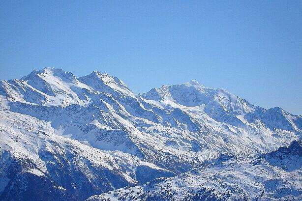 Fletschhorn (3996m), Lagginhorn (4010m), Weissmies (4017m)