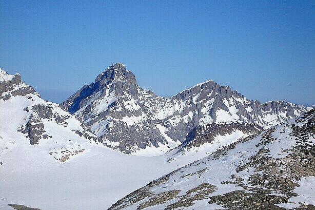 Gspaltenhorn (3436m), Tschingelspitz (3304m), Kanderfirn