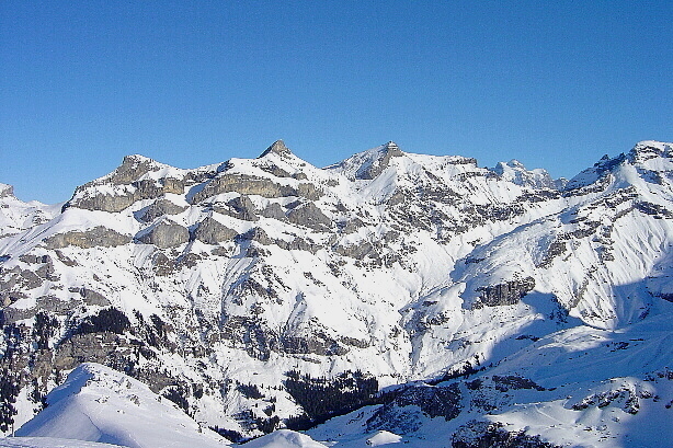 Zahm Andrist (2681m), Wild Andrist (2849m), Hundshorn (2929m), Jungfrau (4158m)