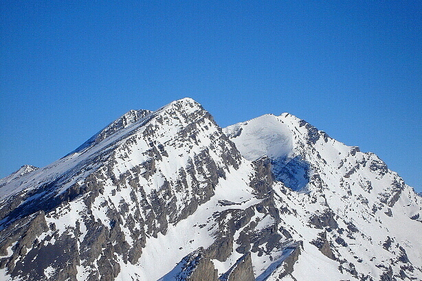 Altels (3624m), Rinderhorn (3448m) und Balmhorn (3699m)