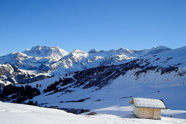 Wildstrubel (3244m), Laufbodenhorn (2703m), Rothorn (2502m)