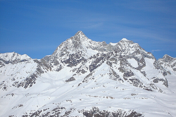 Obergabelhorn (4062m) und Wellenkuppe (3903m)