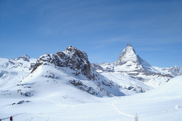 Riffelhorn (2928m) und Matterhorn (4478m)