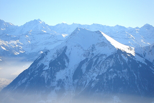 Jungfrau, Schwalmere, Gletscherhorn, Niesen, Bütlasse, Gspaltenhorn