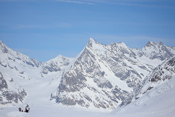 Wyssnollen (3590m), Fiescher Gabelhorn (3876m), Gross Wannenhorn (3906m)