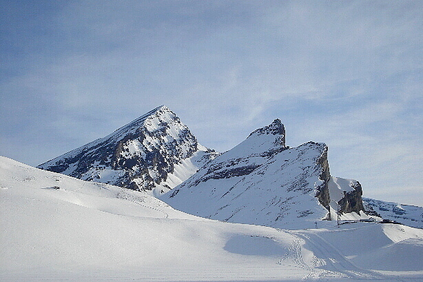 Rinderhorn (3448m) und Plattenhörner (2860m)