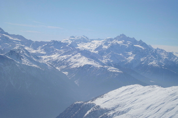 Monte Rosa (4634m), Mischabel (4545m)