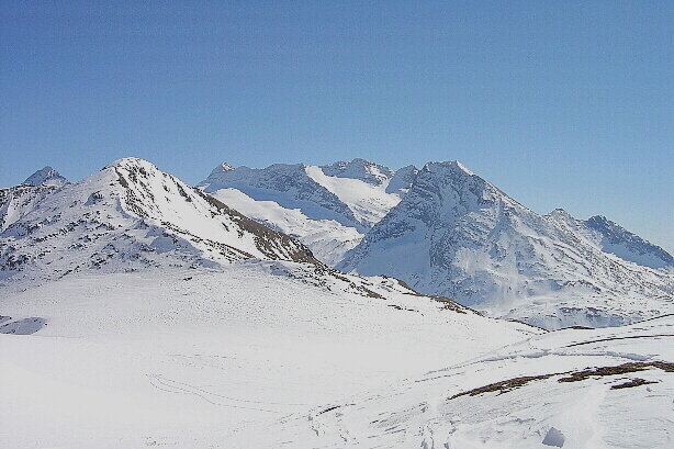 Tochuhorn (2648m), Monte Leone (3553m), Hübschhorn (3192m)