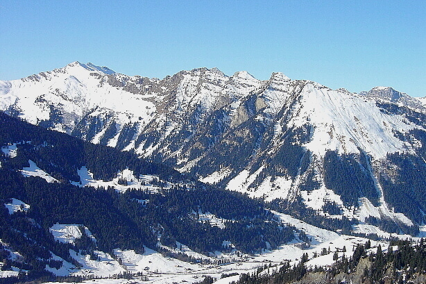 Wittenberghorn / Rochers de Clé (2350m) und Furggenspitz (2297m)