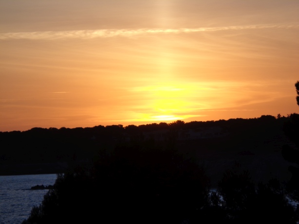 Sonnenuntergang bei der Plage Ste-Croix (la Couronne)