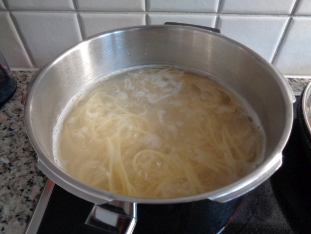 Boil the spaghetti al dente
