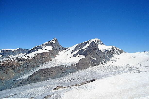 Rimpfischhorn (4199m) und Strahlhorn (4190m)