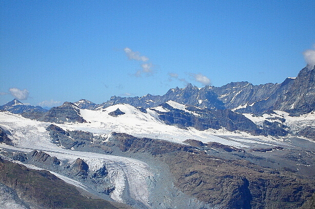 Furgggrat (3491m), Oberer und Unterer Theodulgletscher