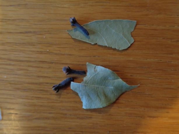 Some bay leaves and carnation
