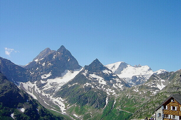 Klein Sustenhorn (3318m), Sustenspitz (2931m), Gwächtenhorn (3420m)