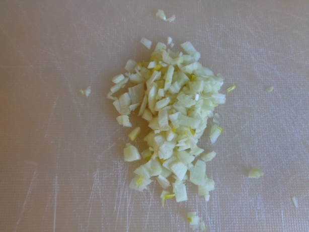Peal and cut the half onion into small pieces