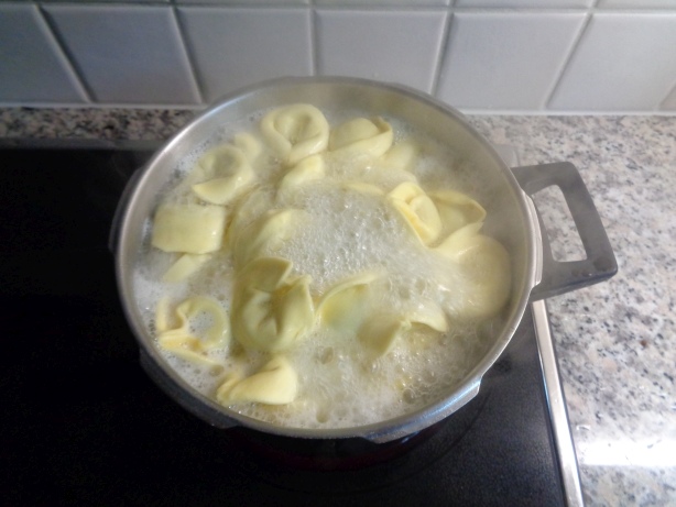 Boil the Tortellini for 2 to 3 minutes
