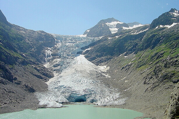 Triftstöckli (3035m), glacier and the lake