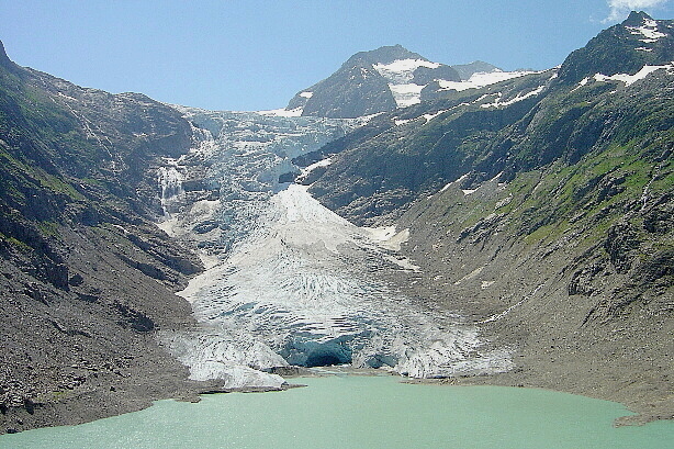 Triftstöckli (3035m), glacier and the lake