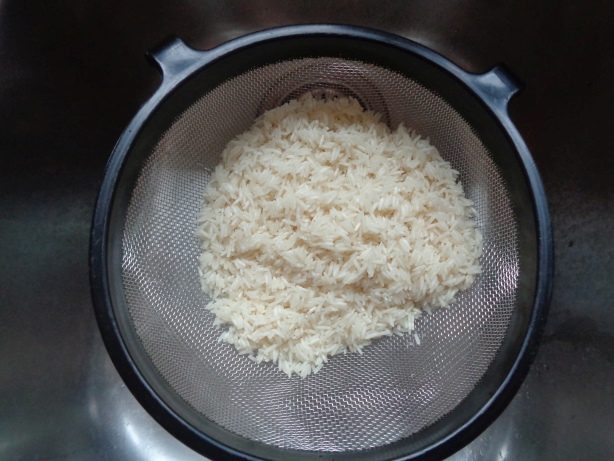 Wash the basmati rice...