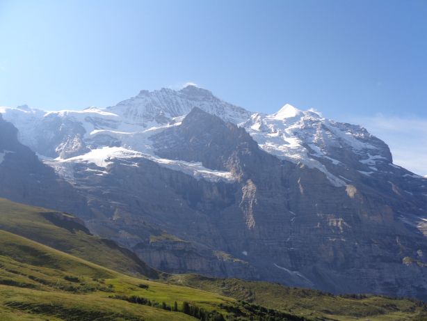 Jungfrau (4158m) und Silberhorn (3695m)
