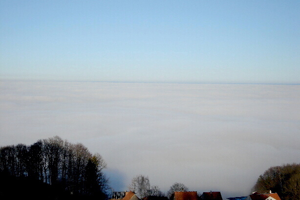 Das Nebelmeer über dem Bodensee