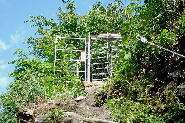 Ausstieg - Pfad ist nur von unten nach oben begehbar