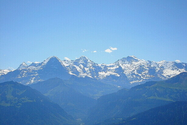 Finsteraarhorn (4272m), Eiger (3970m), Mönch (4107m), Jungfrau (4158m)