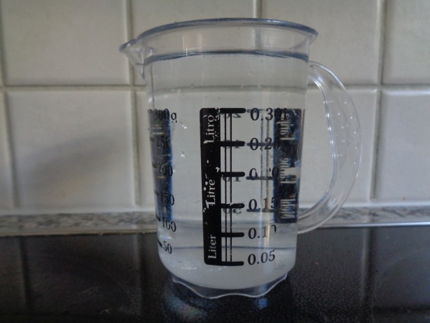 4 Deziliter Wasser