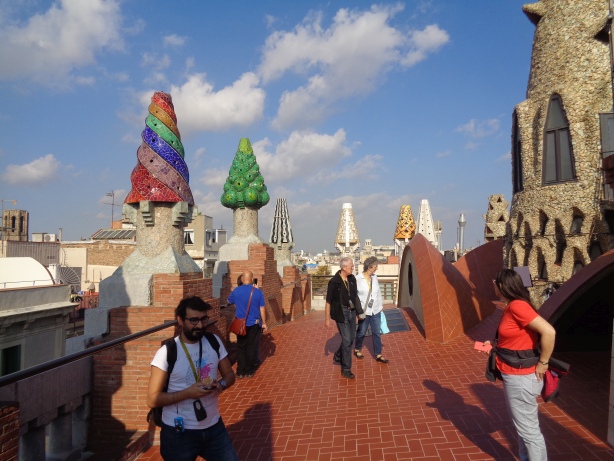 Auf dem Dach vom Palau Güell