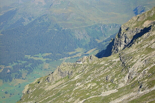 Blick zur Hütte