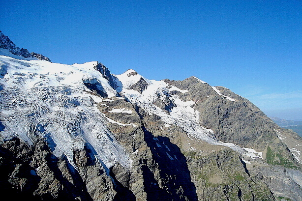Gwächta (3164m), Ankenbälli (3161m) und Mättenberg (3104m)