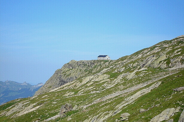 Blick zur Hütte