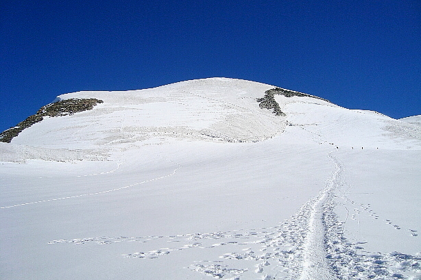 Die Aufstiegsroute aufs Zermatter Breithorn (4164m)