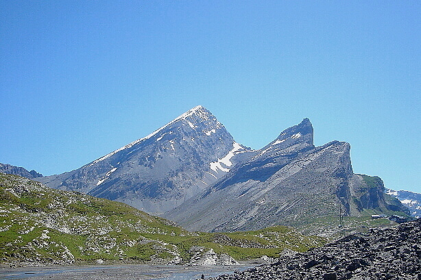 Rinderhorn (3448m) und Plattenhörner (2860m)