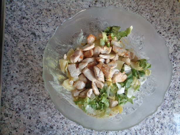 Alles mit dem Geschnetzelten vermengen