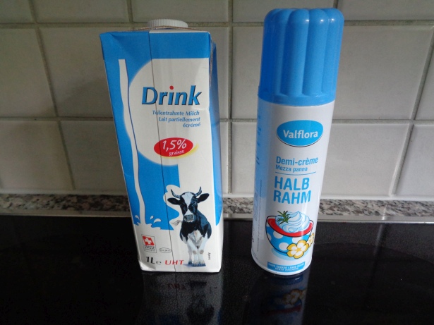 Milch und Rahm
