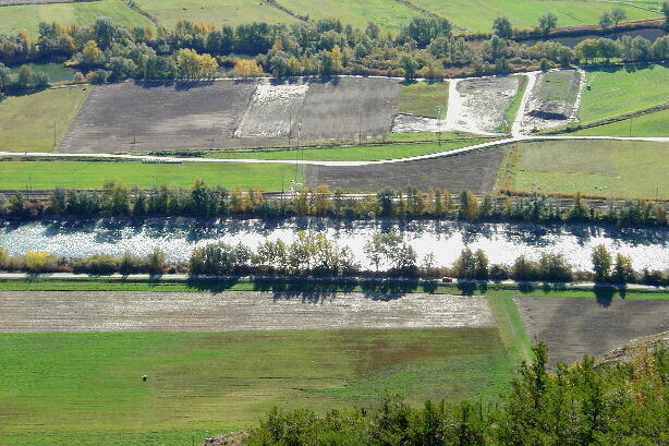Blick hinunter auf die Rhone