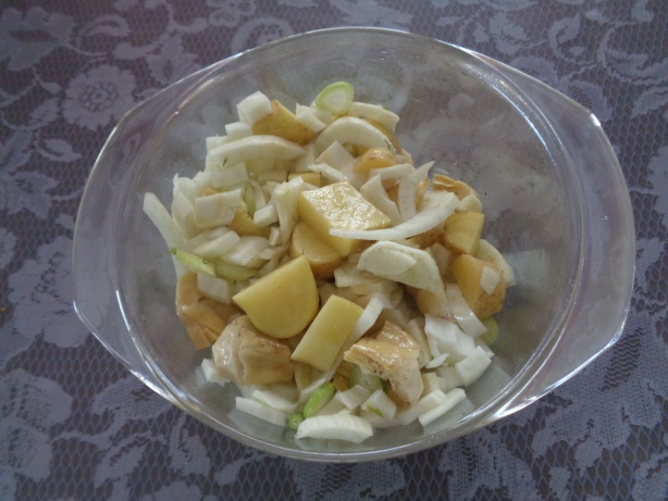 Flavour with salt and blend well and add 3 deciliters of water