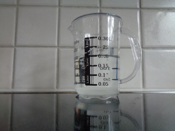 2 deciliters of water