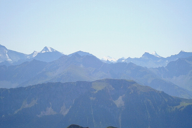 Rinderhorn, Lohner, Männliflue, Gurbsgrat, Turnen, Monte Rosa, Steghorn, Weisshorn