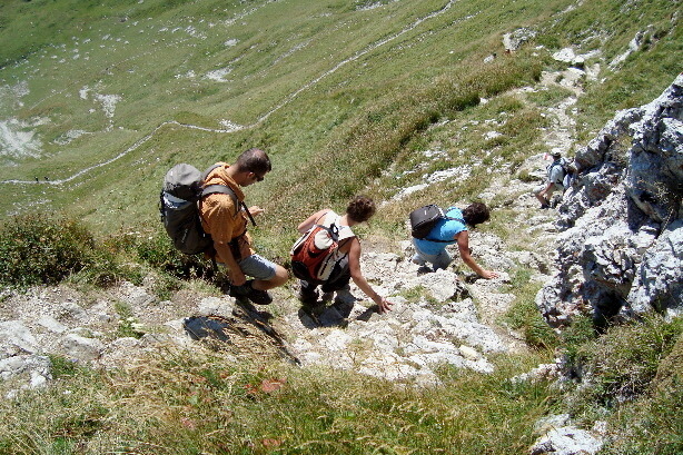 Abstieg vom Gipfel